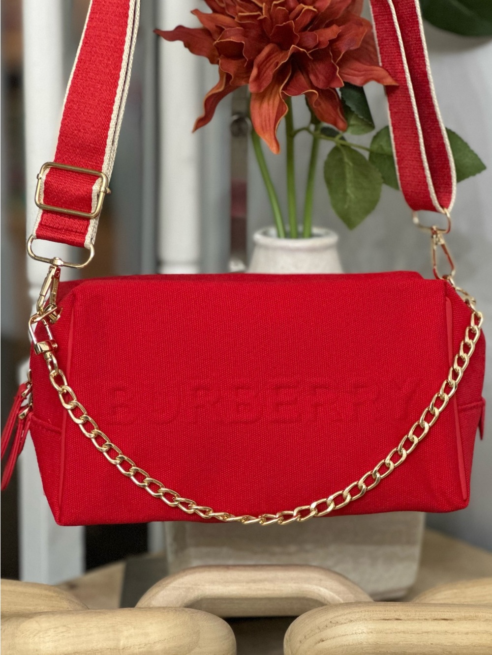 Burberry Red Beauty Bag GWP item NWOT PLZ READ DESCRIPTION